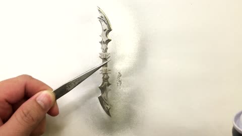 Mini Double-bladed Sword - part 3 (DIY / how to make) 4k, 双刃剑, 両刃の剣, 양날 칼, Меч с двумя лезвиями