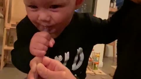 Laughing Baby Blows Bubbles -- ViralHog