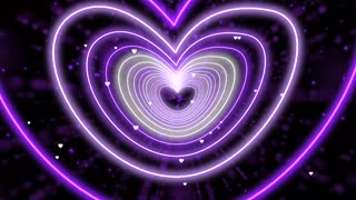 272. Love Heart💜🤍 Neon Heart Heart