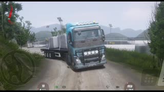 ( Truckers of Europe 3) Quarry to Tubingen With Volvo FH440 Pulling Blocks with a Flatdeck