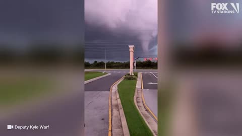 Huge tornado in Florida? Nope. Large waterspout in Gulf of Mexico