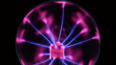 A Close-Up Footage of a Plasma Ball