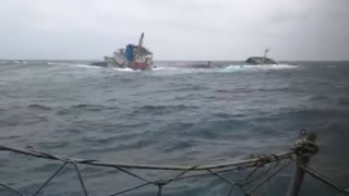 Moment Ships Sink At Sea Leaving 12 Sailors Missing