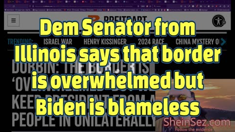 Illinois Democrat Senator says border is overwhelmed but should be kept open-SheinSez 369