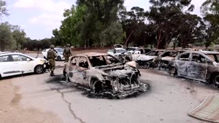 Video shows destruction at festival where Hamas attacked