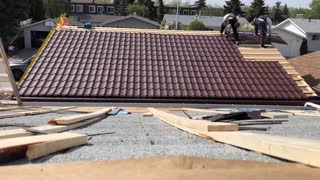 Time lapse of Metal Roof Installation