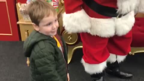 Boy Leaves Santa Out of Breath