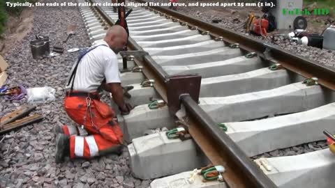 Awesome Railroad Thermite Welding Process You've Not Seen Before