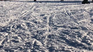 Jumping a Subaru on Ice at Charlie Lake