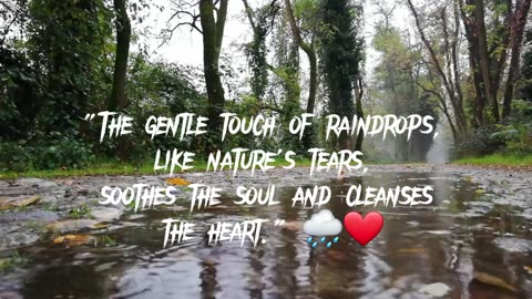 Heart touch sound of Raining water
