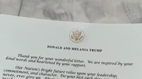 President Trump sends letter to little girl