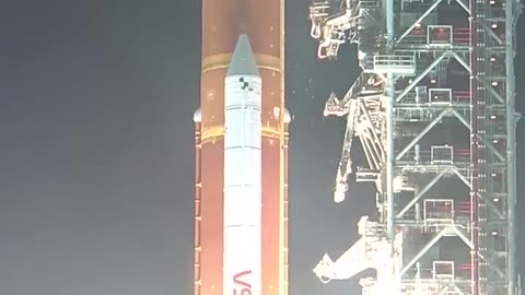 Nasa launch rocket from launch pad 39B perimeter