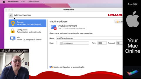 Connect to remote OSX environment with NoMachine
