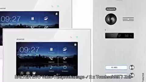 BALTER EVO Video-Türsprechanlage ✓ 2 x Touchscreen 7 Zoll Monitor ✓ 2-Draht BUS ✓ Türstation