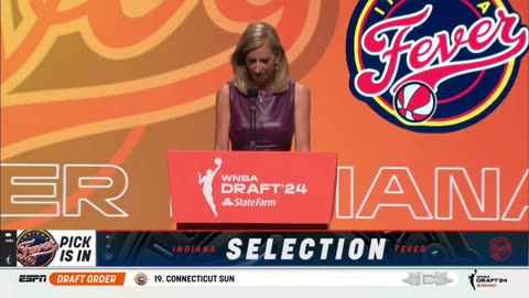 Caitlin clark Selected No1 overall by indiana fever in 2024 WNBA DRAFT