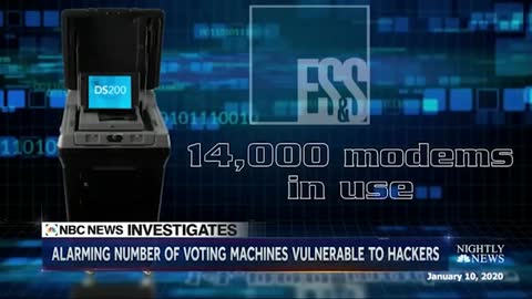 NBC Reports That 14,000 ES&S Voting Machines Are Connected To The Internet.