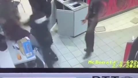 Security Guard Brutally Knocks Out Three Guys