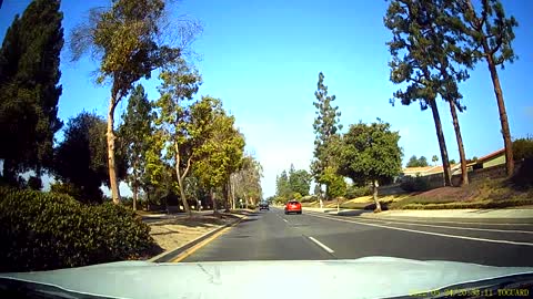 Dumbass in a BMW doesn't know where the gas pedal is