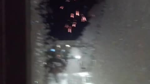 New Year's fireworks in the city of Vorkuta. Phone