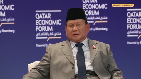 Prabowo Subianto in Qatar Economic Forum