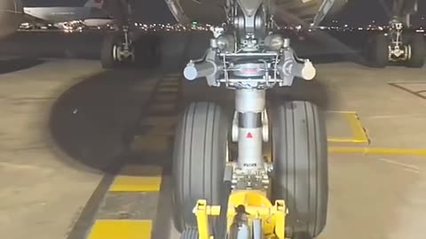 Operation mode of tires when aircraft takes off.