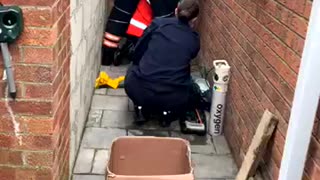 Stuck Cat Rescued by Firefighters