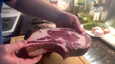 32 Day Dry Aged Prime Rib Steak!