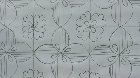 Hand embroidery nakshi kantha design drawing tutorial,Noksi katha art,নকশীকাঁথা নকশা