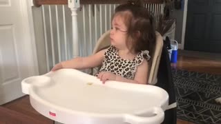 Baby girl is shocked after Google Assistant speaks back to her