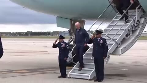 Biden about slips on plane stairs after reports Biden team is on a mission to stop him from falling