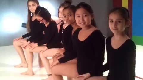 Little girls dance at school , 07