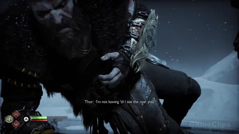 Ragnarok, the God of War Thor vs. Black Bear Armor in a boss battle