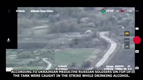 Ukraine War - Ukrainian Special Forces Strike Russian Tank With Switchblade Kamikaze Drone