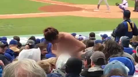 Drunk Lady Flashes Crowd at Cubs Game