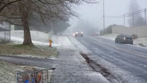 Ridiculously icy hill