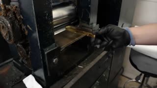 The process of turning pure gold into commercial bullion (2)