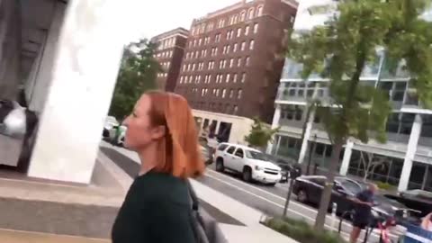 Ben Bergquam confronts Jen Psaki on the streets of Washington, DC.