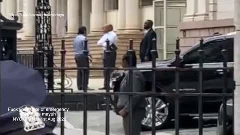 NEW YORKERS Confront murderous NYC mayor at City Hall 1st Aug