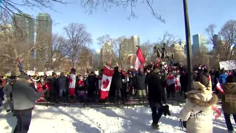 Trucker protests: Toronto - large crowds for anti-mandate demonstrations 02/05/2022 (part 1)
