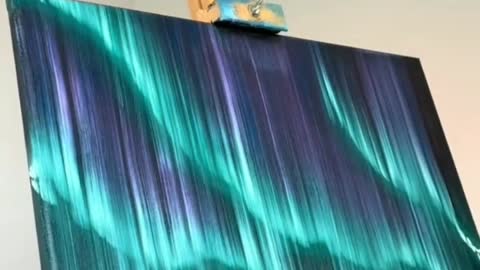 Northern Lights, Northern Lights Painting, Painting by Street artist #7