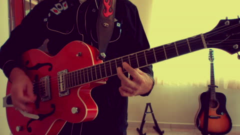 Blue Christmas Brian Setzer Orchestra guitar cover