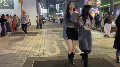 Walking around the light district in Korea #korea