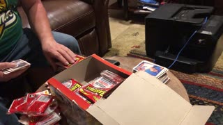 Opening a box of 91 tops cards