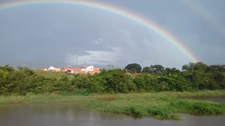 Double rainbow in Taquarituba, SP, Brazil
