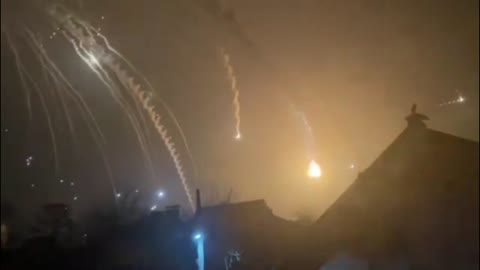 Wreckage falls over kyiv