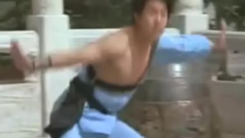 Young Jet Lee was practicing kongfu in shaolin temple