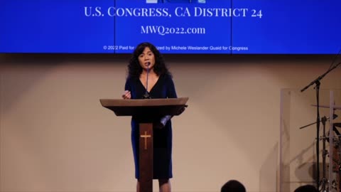 Michele Weslander Quaid speaks at Free Ventura Candidate Event