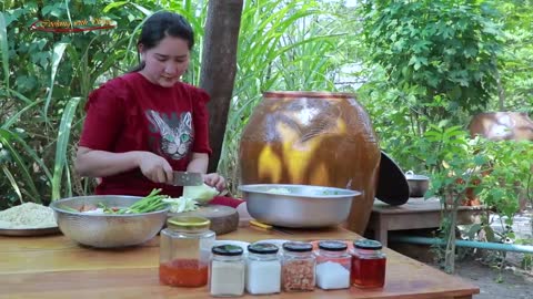 Blue Crab Papaya Salad Cooking - Cooking With Sros