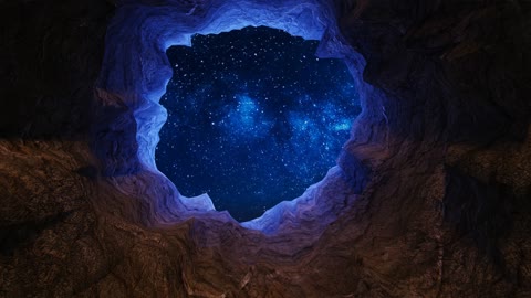 Cave Stars Sky Tunnel Window Exit Salvation