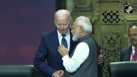 US President Joe Biden walks over to PM modi before start of G20 summit